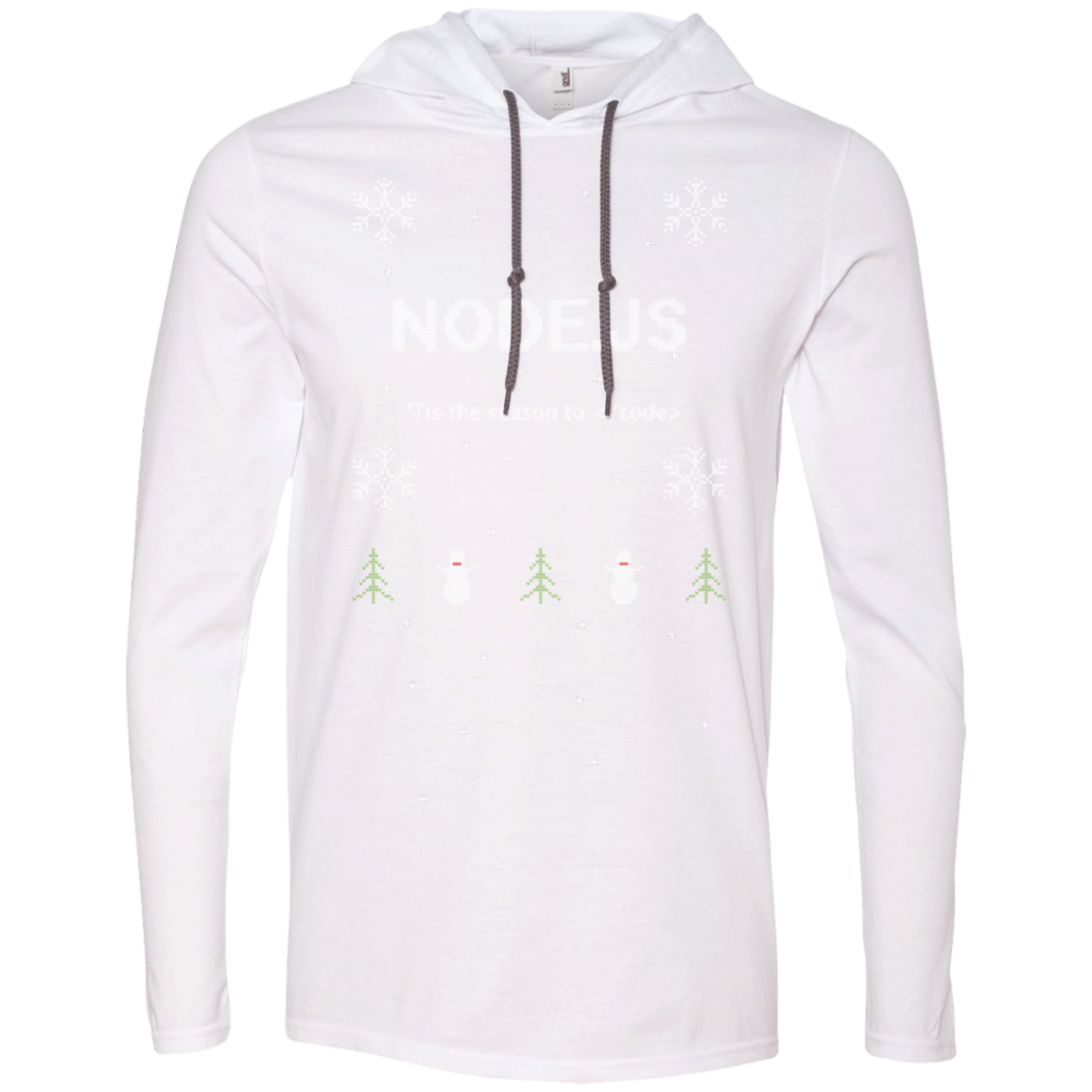 Node 'Tis The Season To Code Premium Hooded Shirt - Bitcoin & Bunk