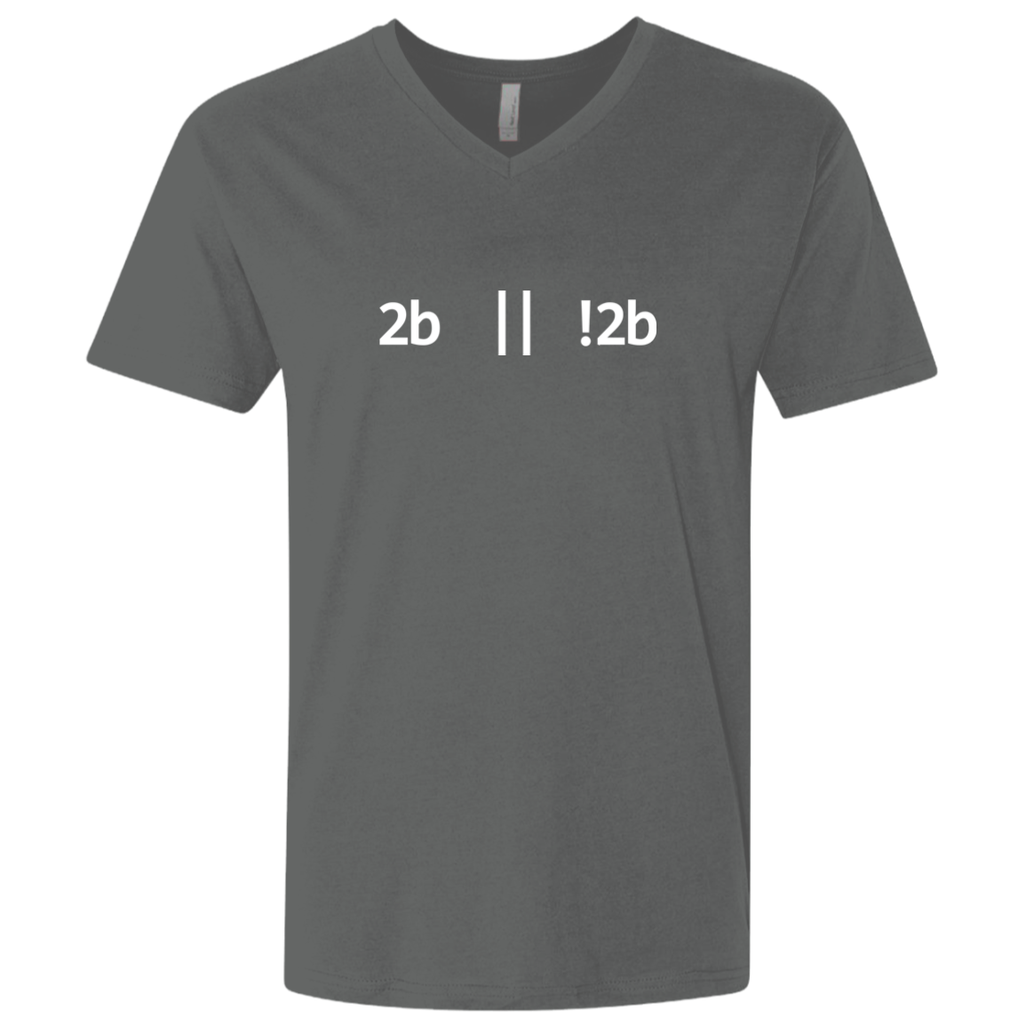 2b Or Not 2b Premium Fitted V-Neck T-Shirt - Bitcoin & Bunk