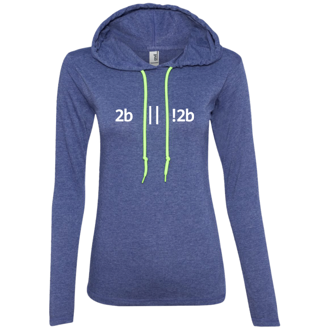 2b Or Not 2b Women's Long Sleeve Hooded Shirt - Bitcoin & Bunk