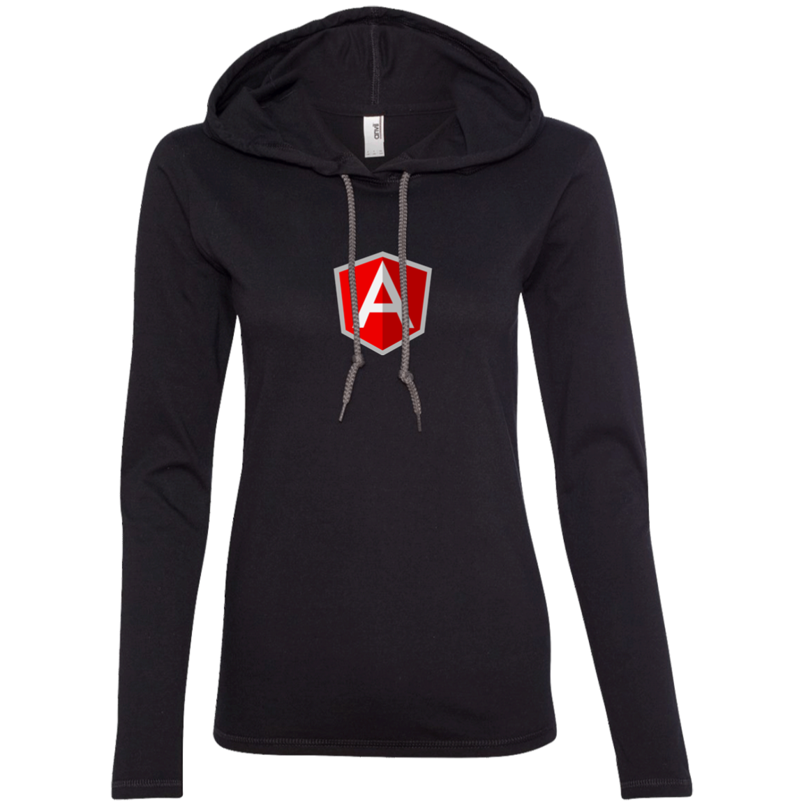 AngularJS Programming Authentic Women's Long Sleeve Hooded Shirt - Bitcoin & Bunk