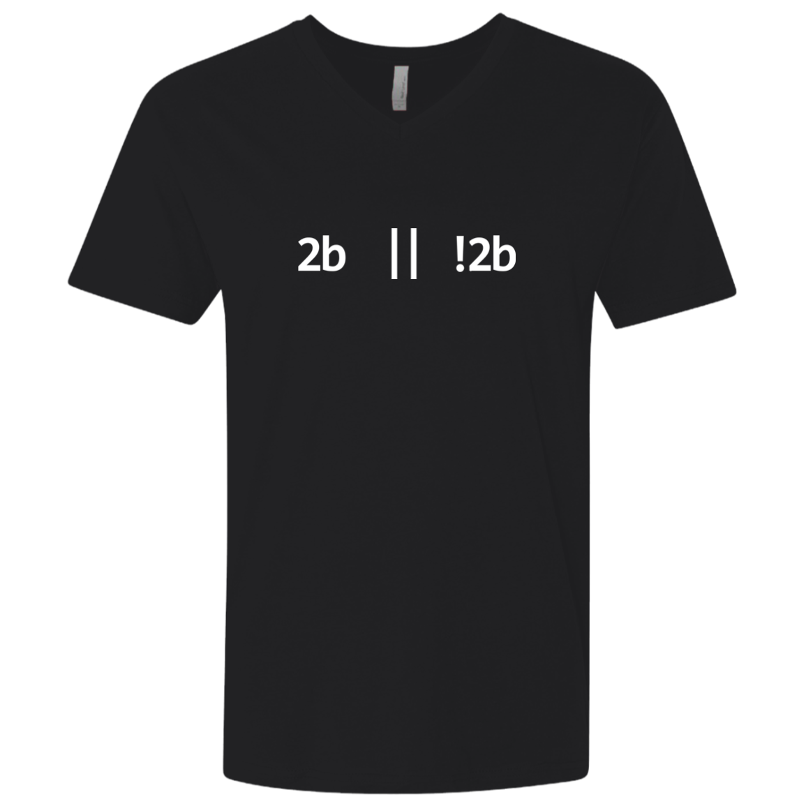 2b Or Not 2b Premium Fitted V-Neck T-Shirt - Bitcoin & Bunk