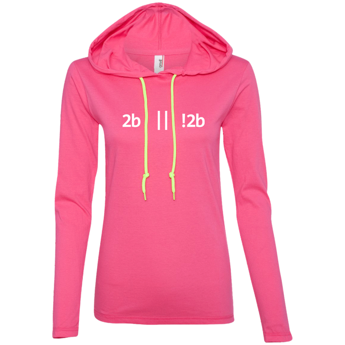 2b Or Not 2b Women's Long Sleeve Hooded Shirt - Bitcoin & Bunk
