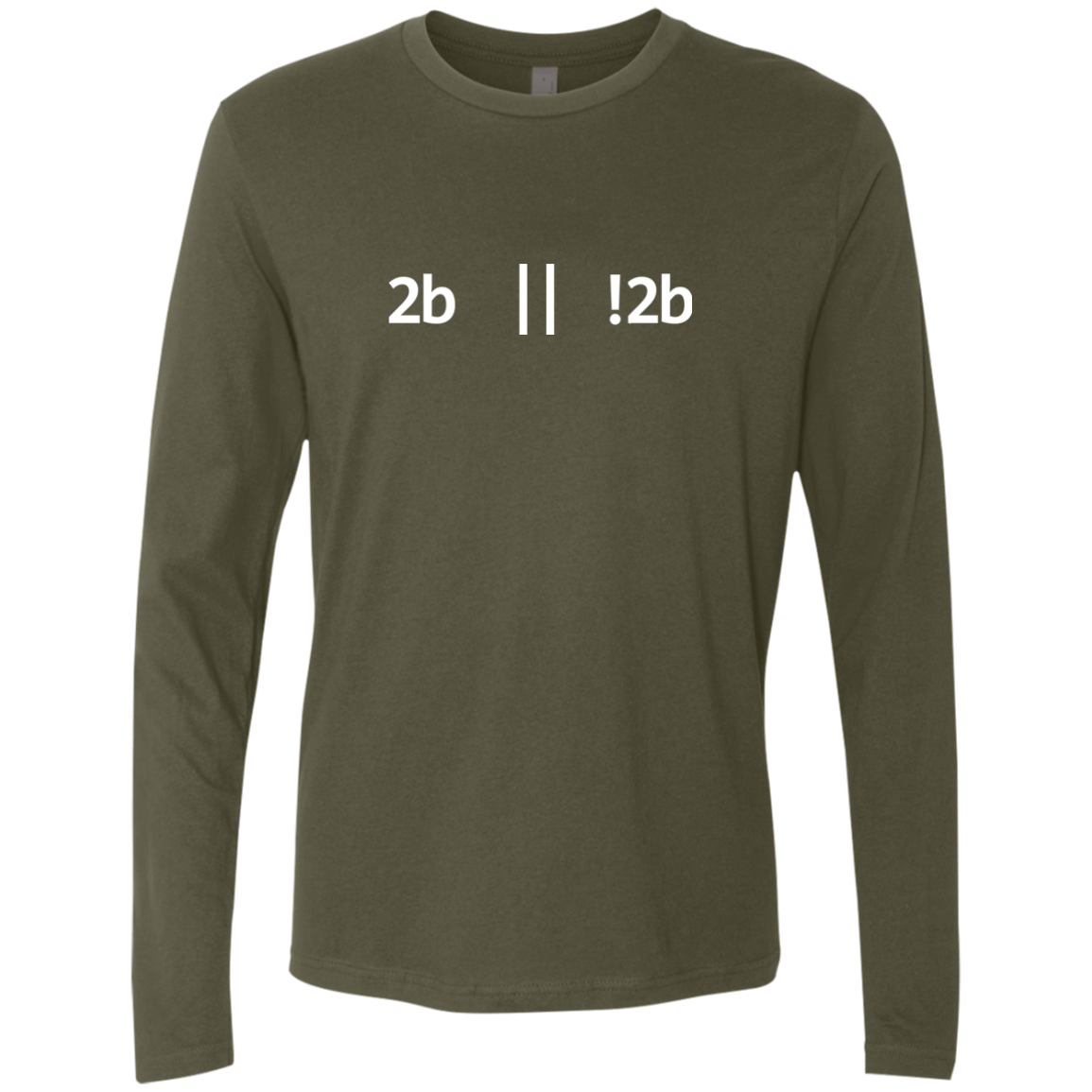 2b Or Not 2b Premium Long Sleeve Shirt - Bitcoin & Bunk