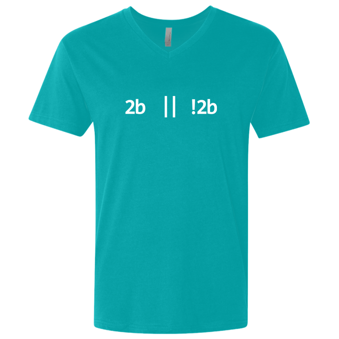 2b Or Not 2b Premium Fitted V-Neck T-Shirt - Bitcoin & Bunk