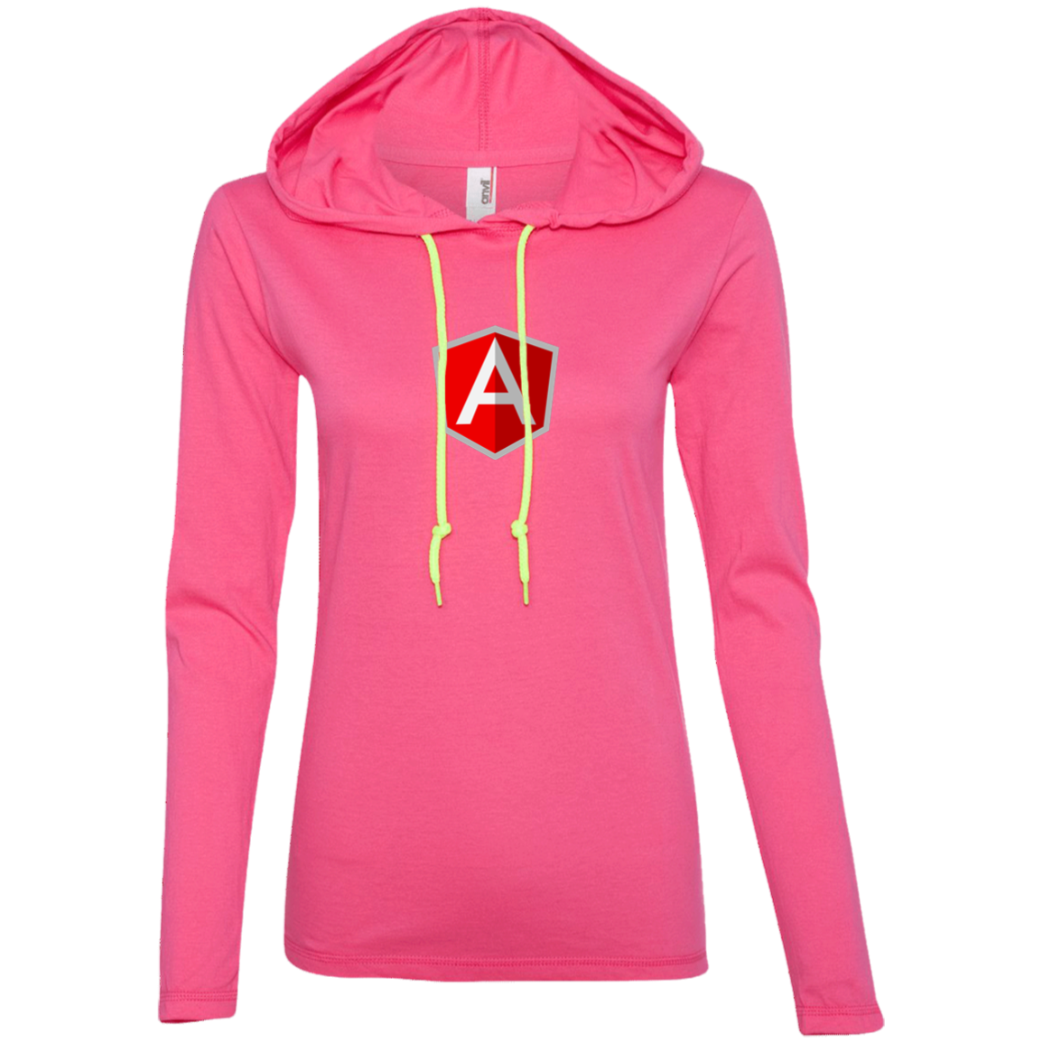 AngularJS Programming Authentic Women's Long Sleeve Hooded Shirt - Bitcoin & Bunk