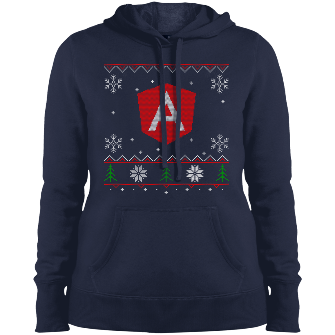 Angular Programming Women's Ugly Sweater Christmas Holiday Warm-Sport Hoodie - Bitcoin & Bunk