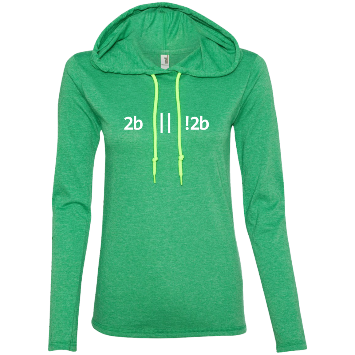 2b Or Not 2b Women's Long Sleeve Hooded Shirt - Bitcoin & Bunk