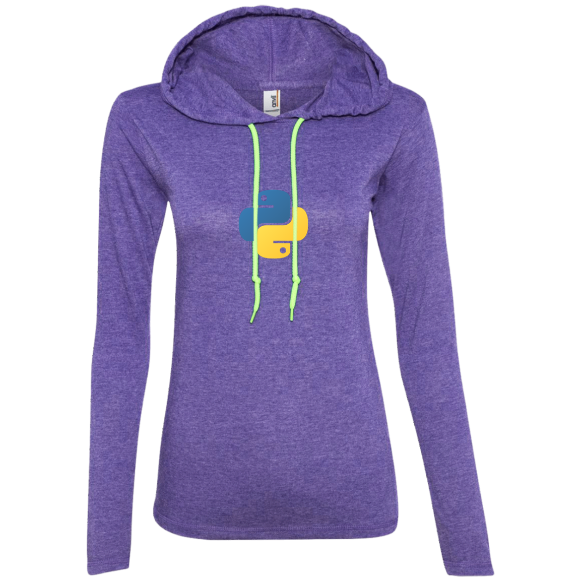 Python Programming Authentic Women's Long Sleeve Hooded Shirt - Bitcoin & Bunk