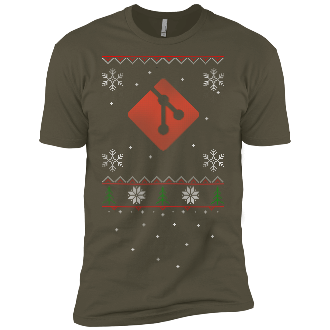 Git Programming Ugly Sweater Premium Christmas Holiday T-Shirt - Bitcoin & Bunk