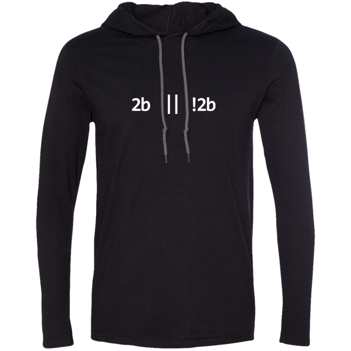 2b Or Not 2b Long Sleeve Hooded Shirt - Bitcoin & Bunk