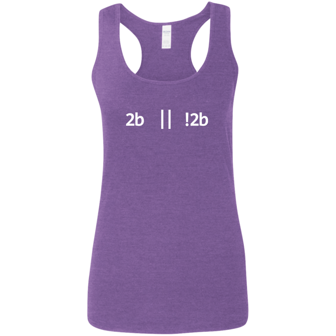 2b Or Not 2b Women's Comfort-Soft Racerback Tank Top - Bitcoin & Bunk