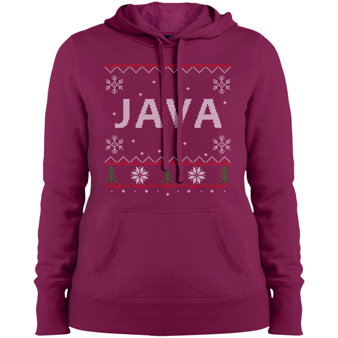 Java Programming Women's Ugly Sweater Christmas Holiday Warm-Sport Hoodie - Bitcoin & Bunk
