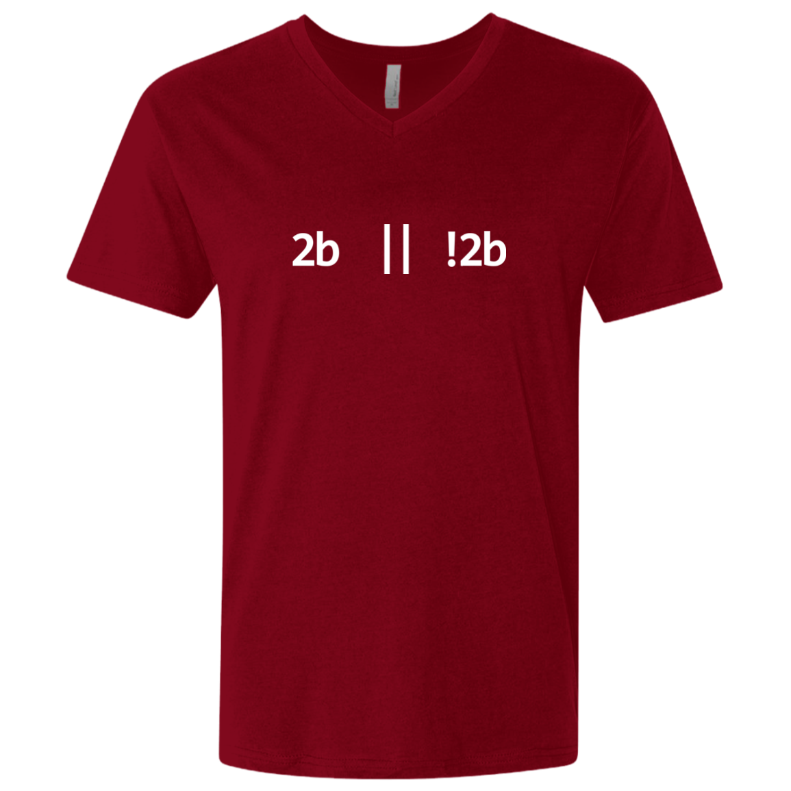 2b Or Not 2b Premium Fitted V-Neck T-Shirt - Bitcoin & Bunk