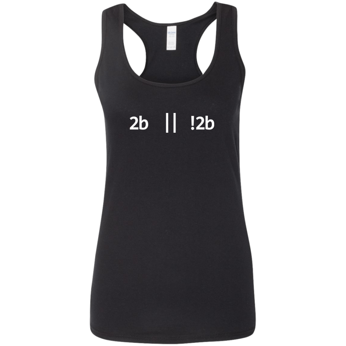 2b Or Not 2b Women's Comfort-Soft Racerback Tank Top - Bitcoin & Bunk