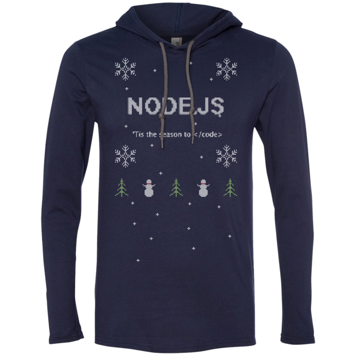 Node 'Tis The Season To Code Premium Hooded Shirt - Bitcoin & Bunk