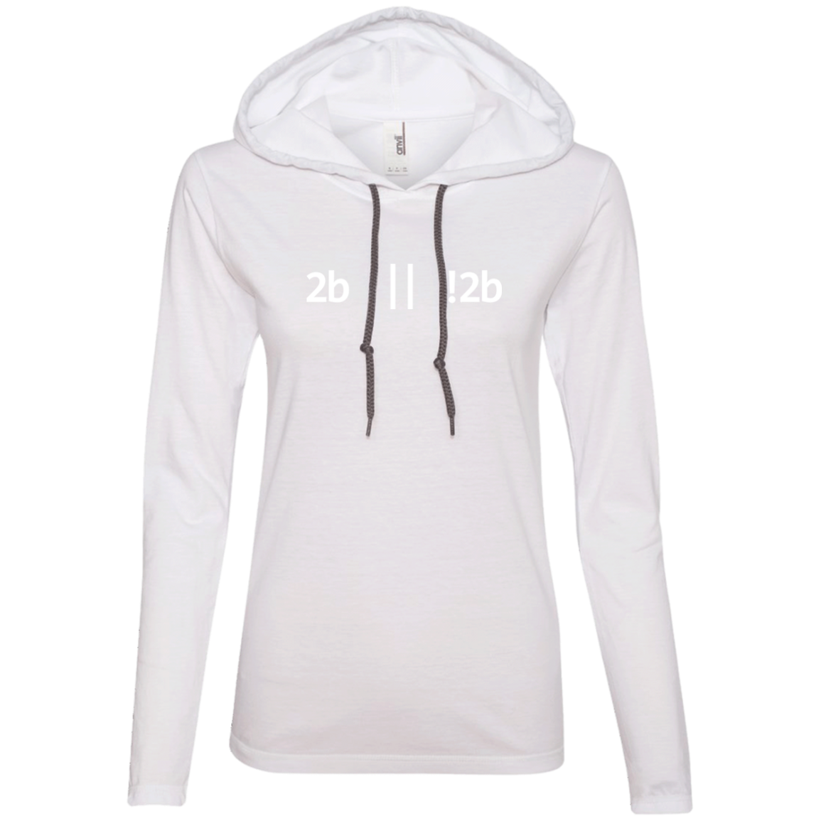 2b Or Not 2b Women's Long Sleeve Hooded Shirt - Bitcoin & Bunk