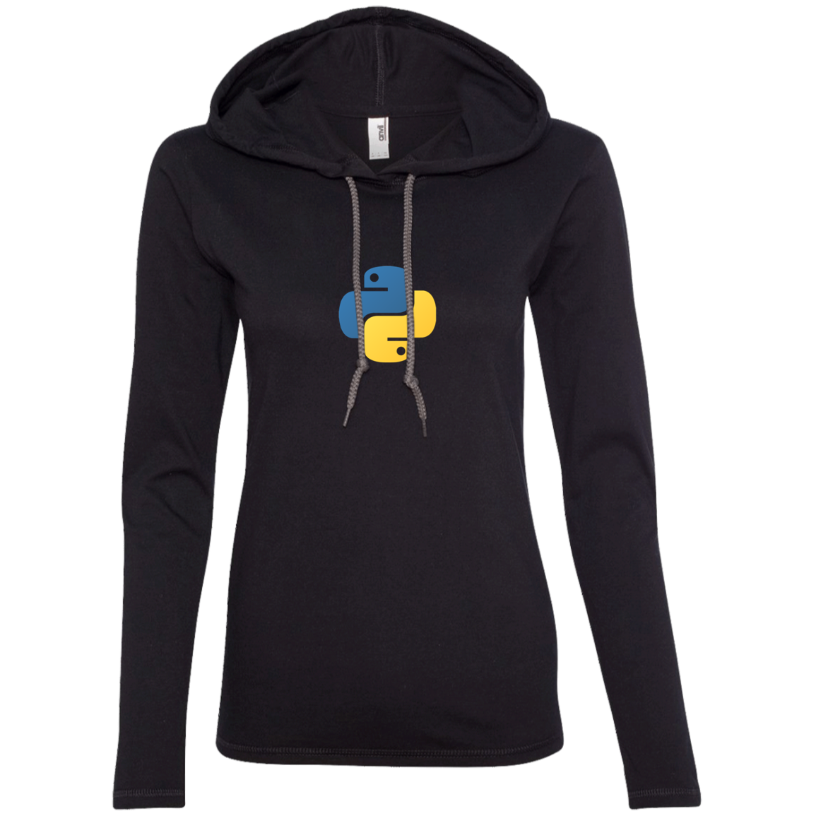 Python Programming Authentic Women's Long Sleeve Hooded Shirt - Bitcoin & Bunk