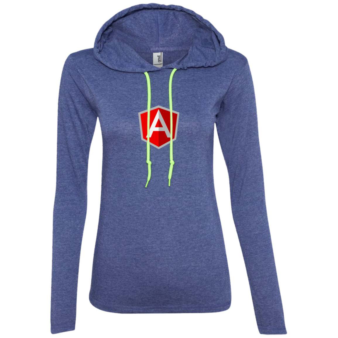 AngularJS Programming Authentic Women's Long Sleeve Hooded Shirt - Bitcoin & Bunk