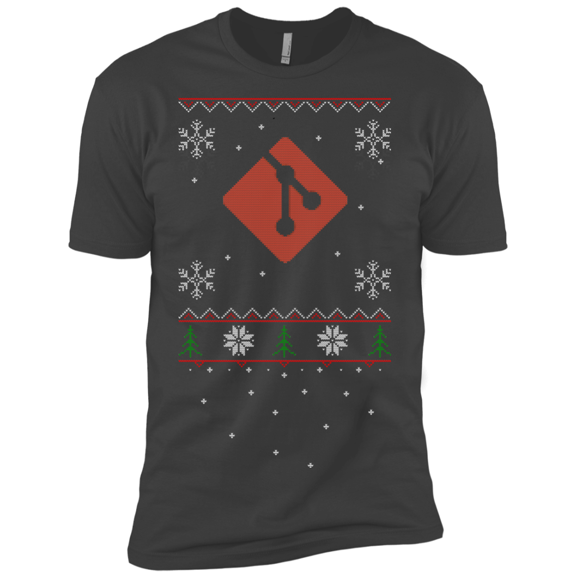 Git Programming Ugly Sweater Premium Christmas Holiday T-Shirt - Bitcoin & Bunk