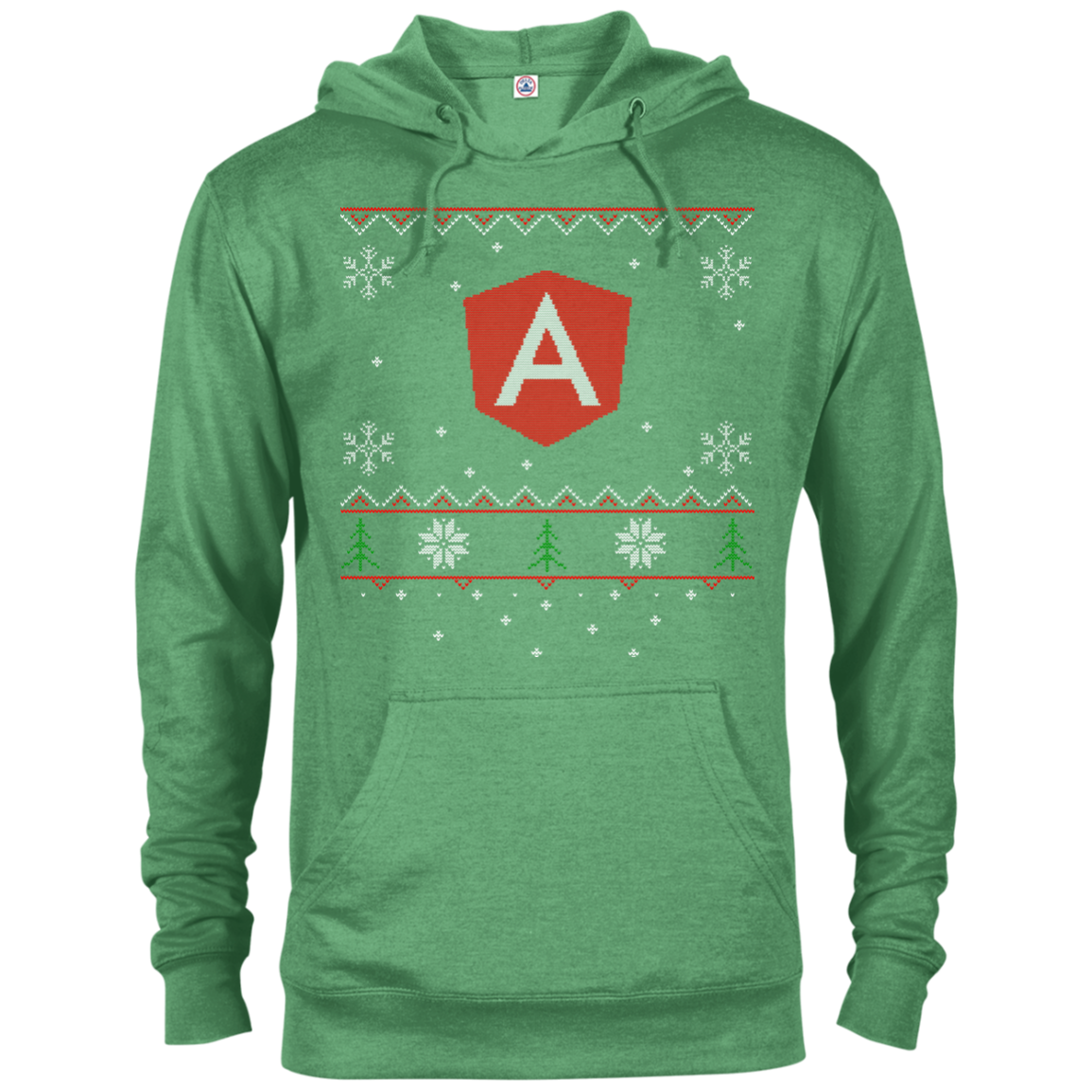 Angular Programming Ugly Sweater Christmas Holiday Comfort-Fit Hoodie - Bitcoin & Bunk