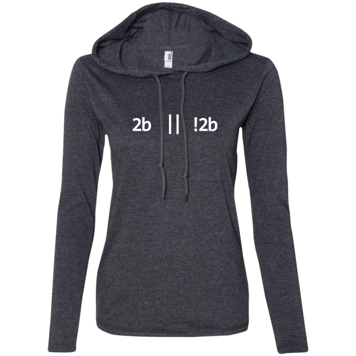 2b Or Not 2b Women's Long Sleeve Hooded Shirt - Bitcoin & Bunk