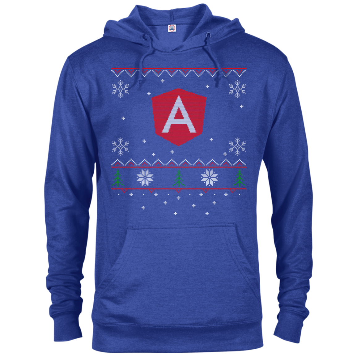 Angular Programming Ugly Sweater Christmas Holiday Comfort-Fit Hoodie - Bitcoin & Bunk
