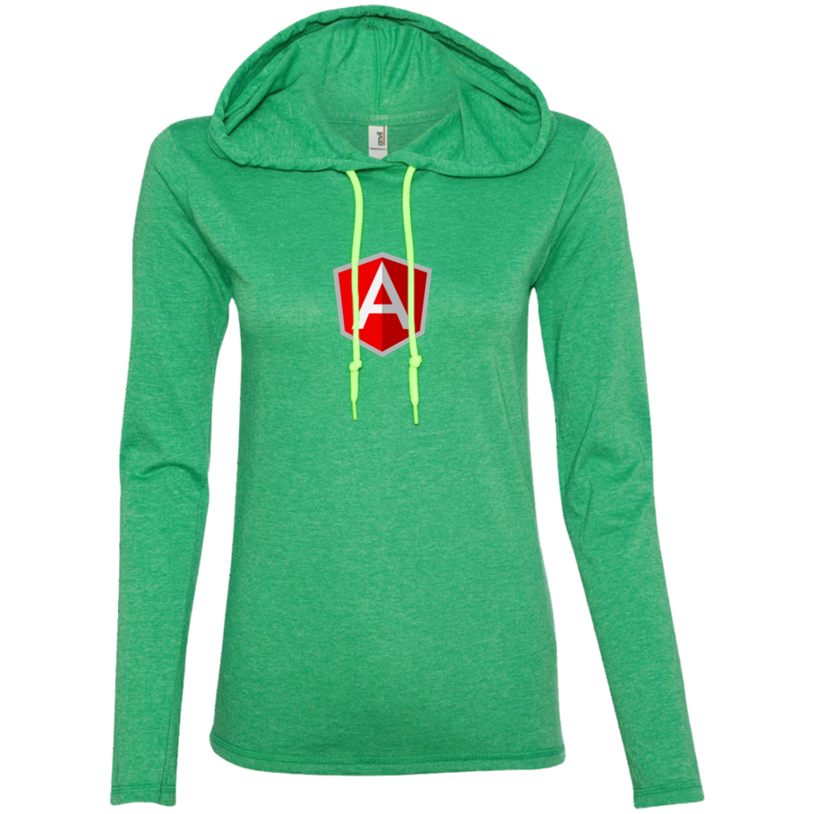 AngularJS Programming Authentic Women's Long Sleeve Hooded Shirt - Bitcoin & Bunk