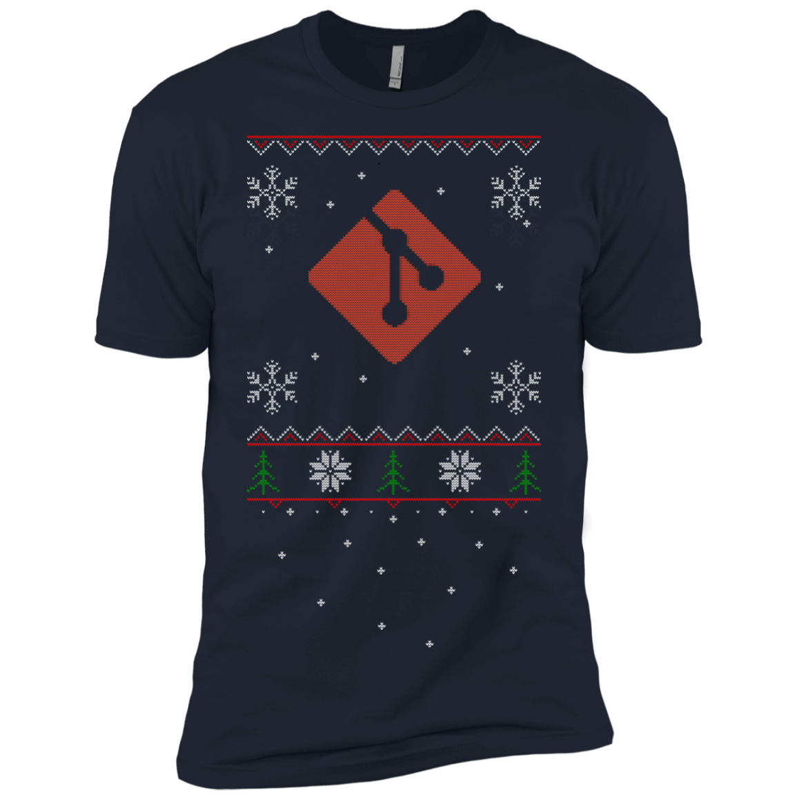 Git Programming Ugly Sweater Premium Christmas Holiday T-Shirt - Bitcoin & Bunk