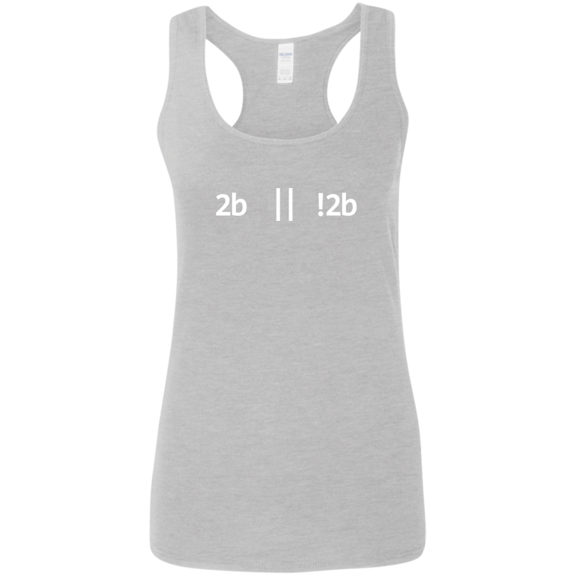 2b Or Not 2b Women's Comfort-Soft Racerback Tank Top - Bitcoin & Bunk