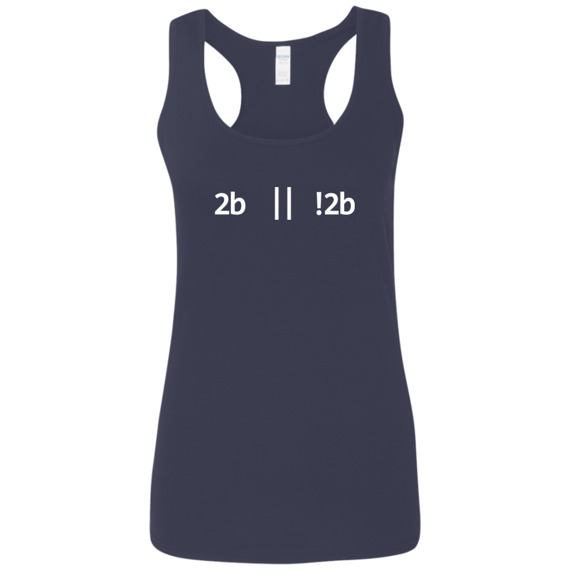 2b Or Not 2b Women's Comfort-Soft Racerback Tank Top - Bitcoin & Bunk