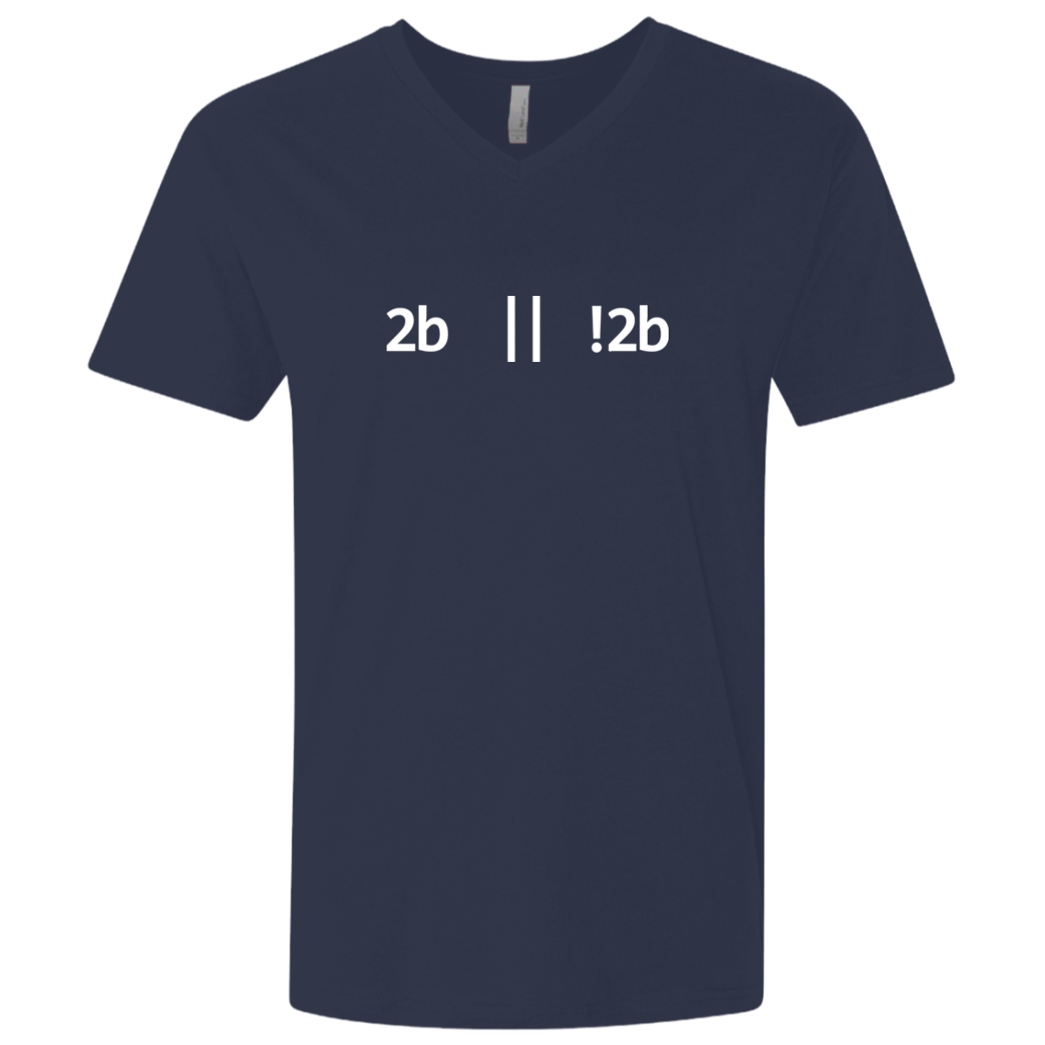 2b Or Not 2b Premium Fitted V-Neck T-Shirt - Bitcoin & Bunk