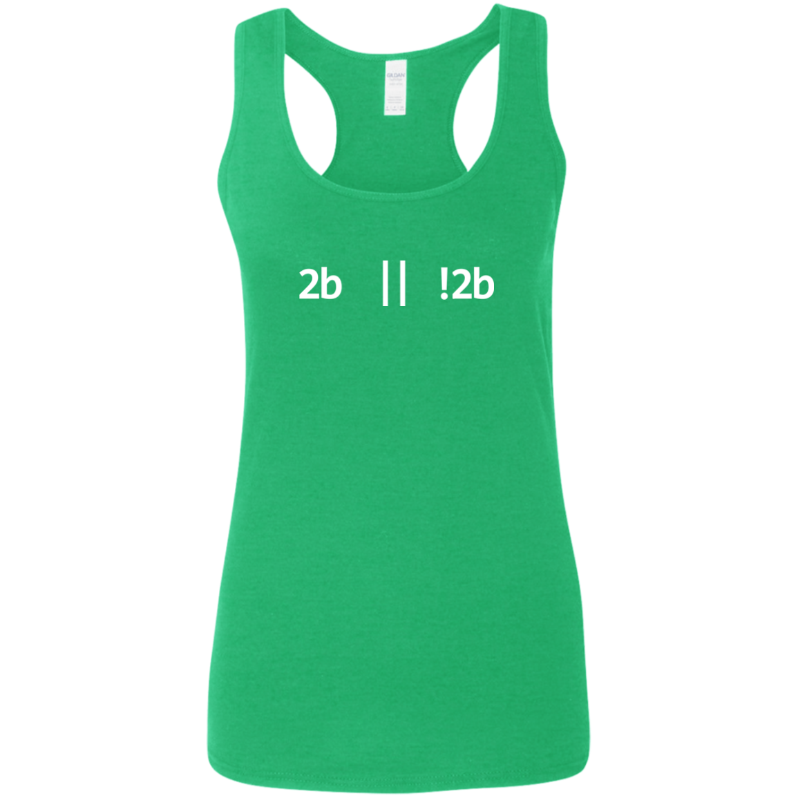 2b Or Not 2b Women's Comfort-Soft Racerback Tank Top - Bitcoin & Bunk