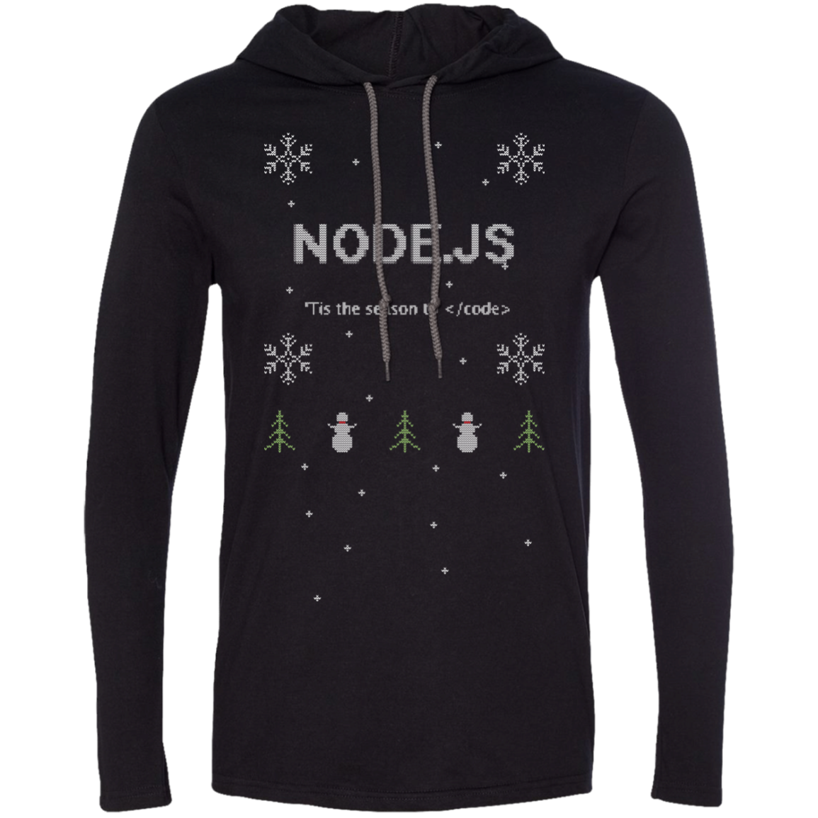 Node 'Tis The Season To Code Premium Hooded Shirt - Bitcoin & Bunk