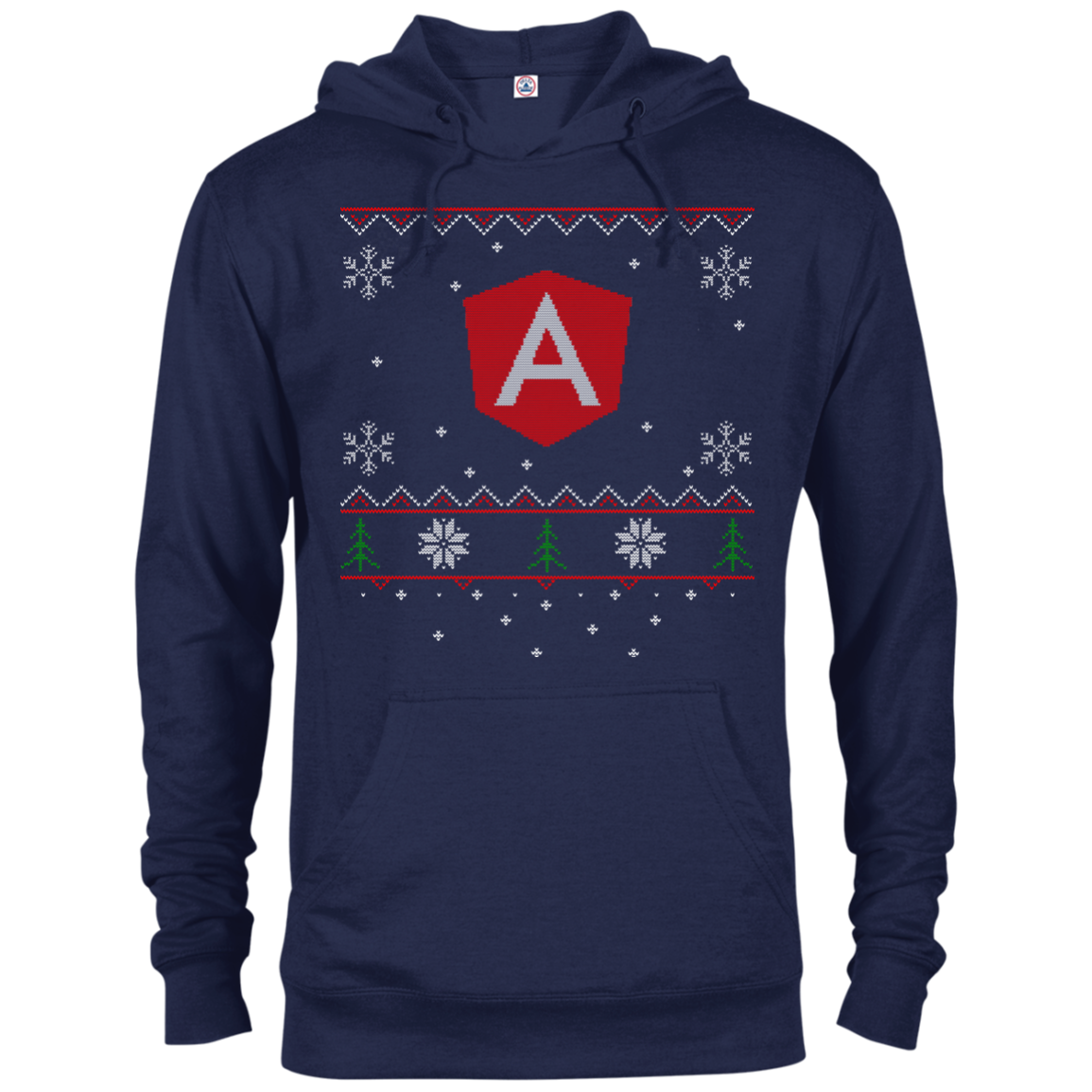 Angular Programming Ugly Sweater Christmas Holiday Comfort-Fit Hoodie - Bitcoin & Bunk