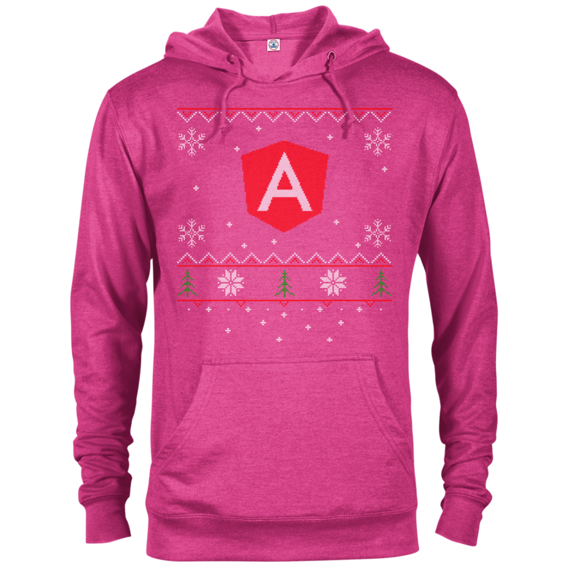 Angular Programming Ugly Sweater Christmas Holiday Comfort-Fit Hoodie - Bitcoin & Bunk