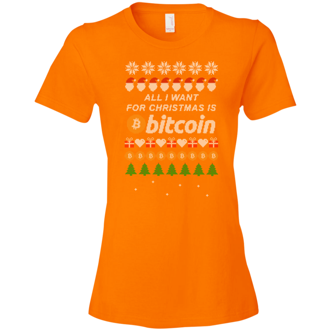 "All I want for Christmas is Bitcoin" Women's T-Shirt - Bitcoin & Bunk
