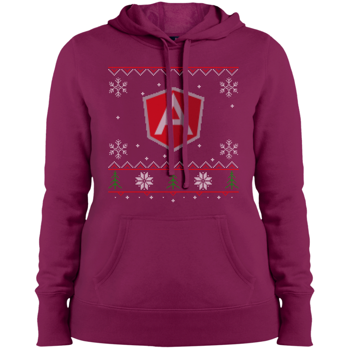 AngularJS Programming Women's Ugly Sweater Christmas Holiday Warm-Sport Hoodie - Bitcoin & Bunk