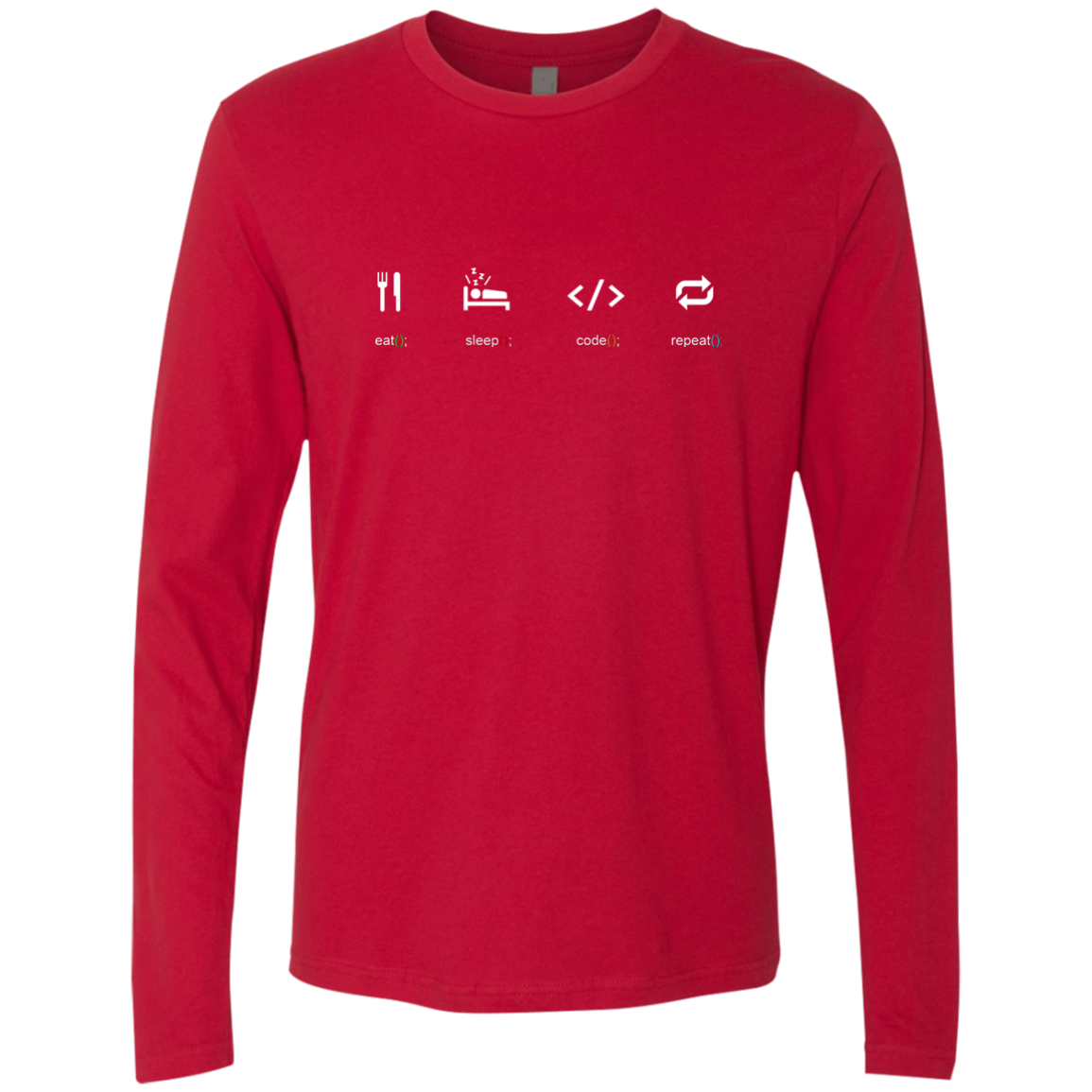 Eat Sleep Code Repeat Premium Long Sleeve Shirt - Bitcoin & Bunk