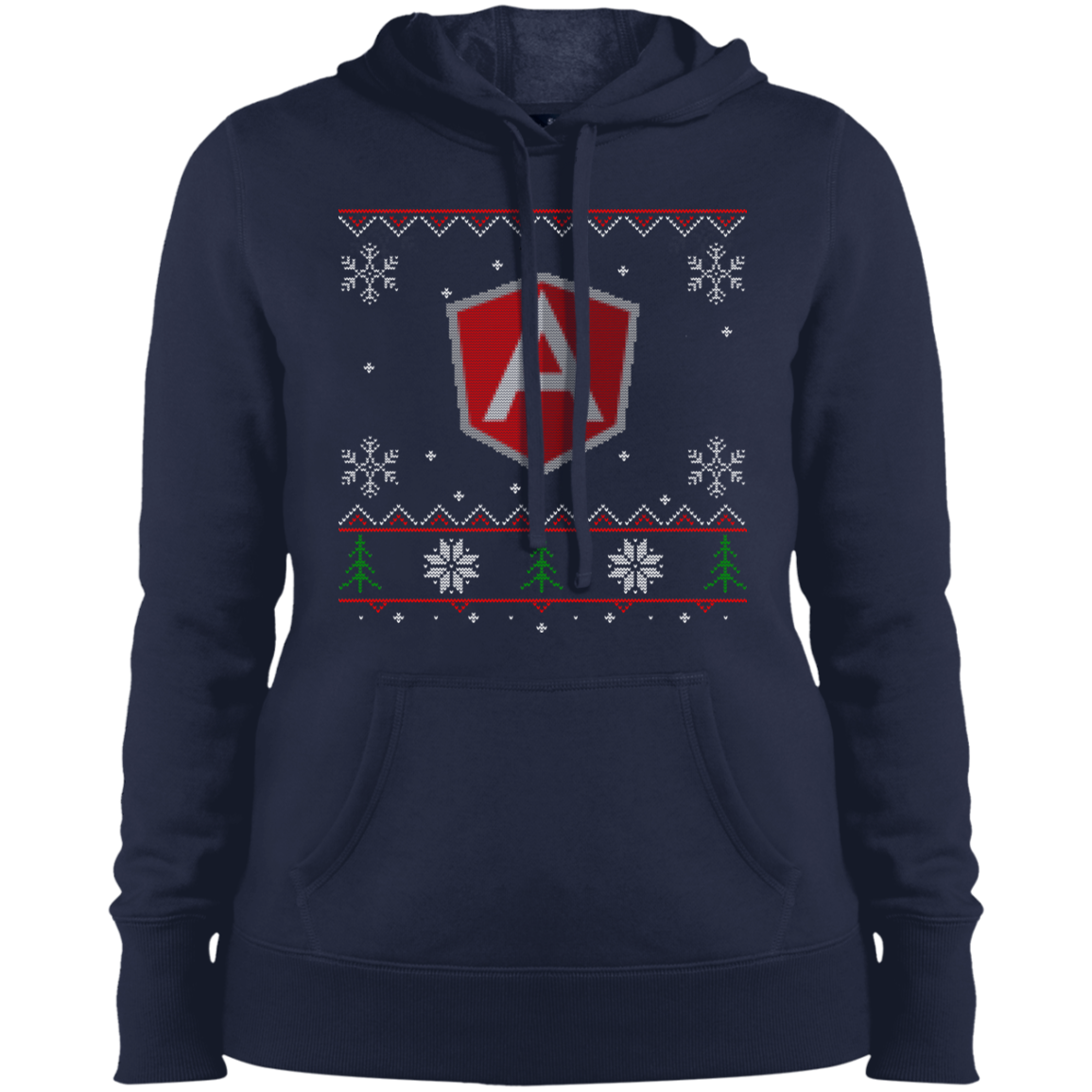 AngularJS Programming Women's Ugly Sweater Christmas Holiday Warm-Sport Hoodie - Bitcoin & Bunk