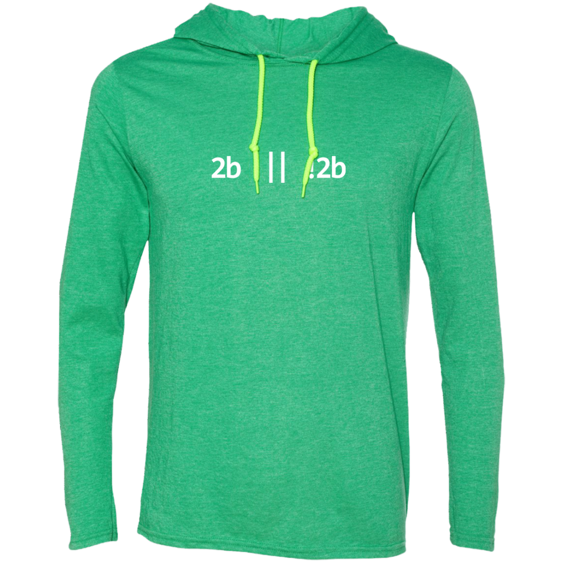 2b Or Not 2b Long Sleeve Hooded Shirt - Bitcoin & Bunk