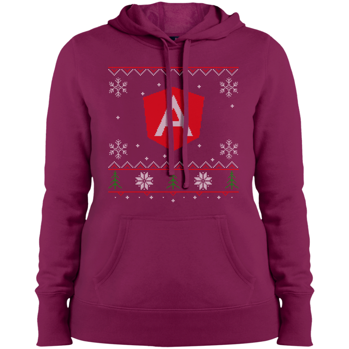 Angular Programming Women's Ugly Sweater Christmas Holiday Warm-Sport Hoodie - Bitcoin & Bunk