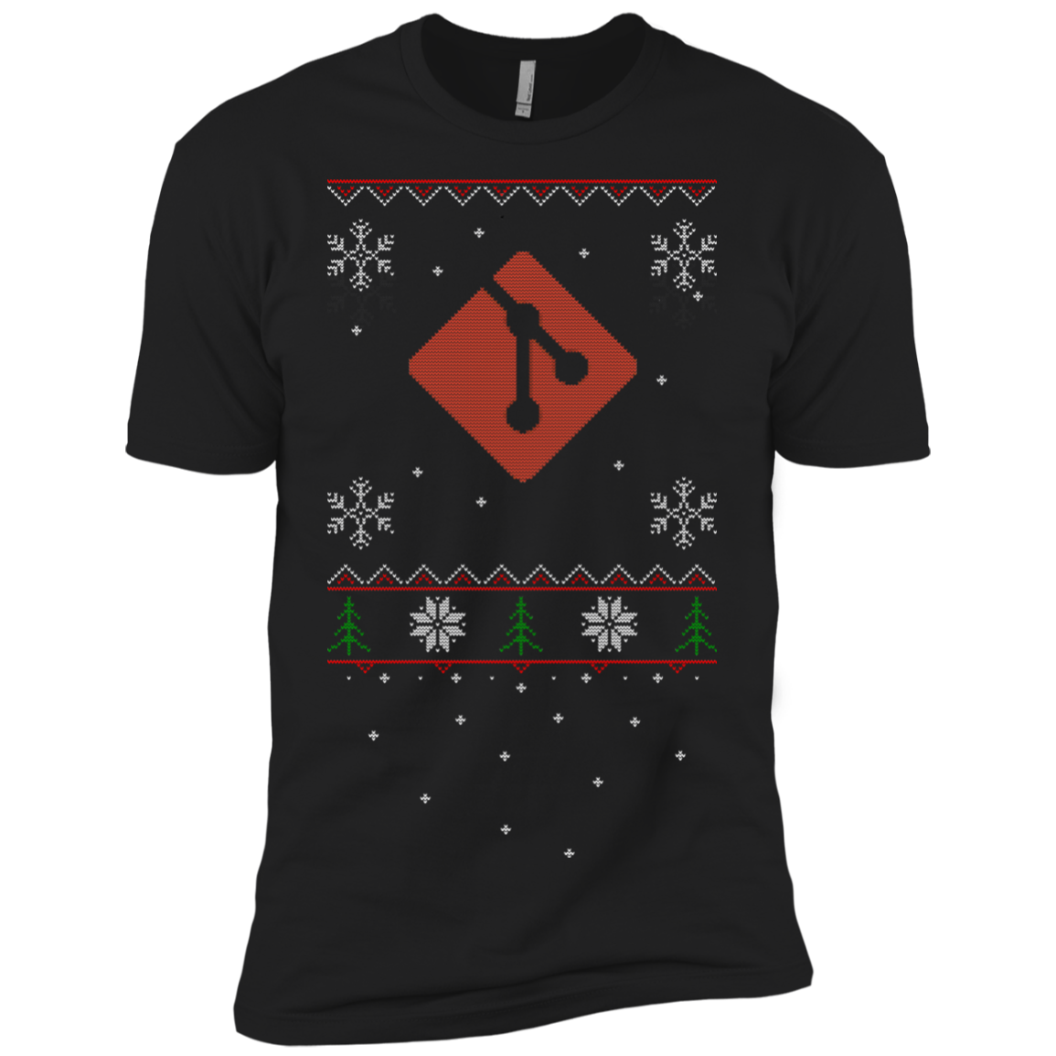 Git Programming Ugly Sweater Premium Christmas Holiday T-Shirt - Bitcoin & Bunk