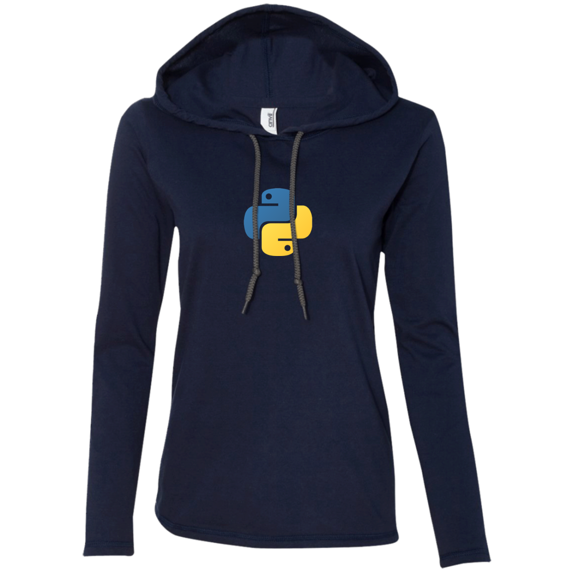 Python Programming Authentic Women's Long Sleeve Hooded Shirt - Bitcoin & Bunk