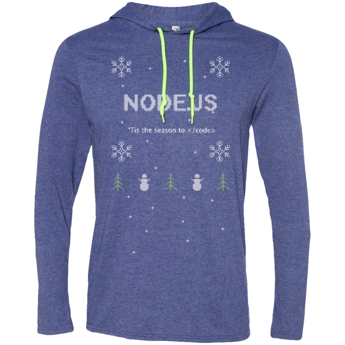 Node 'Tis The Season To Code Premium Hooded Shirt - Bitcoin & Bunk