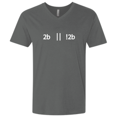 2b Or Not 2b Premium Fitted V-Neck T-Shirt - Bitcoin & Bunk