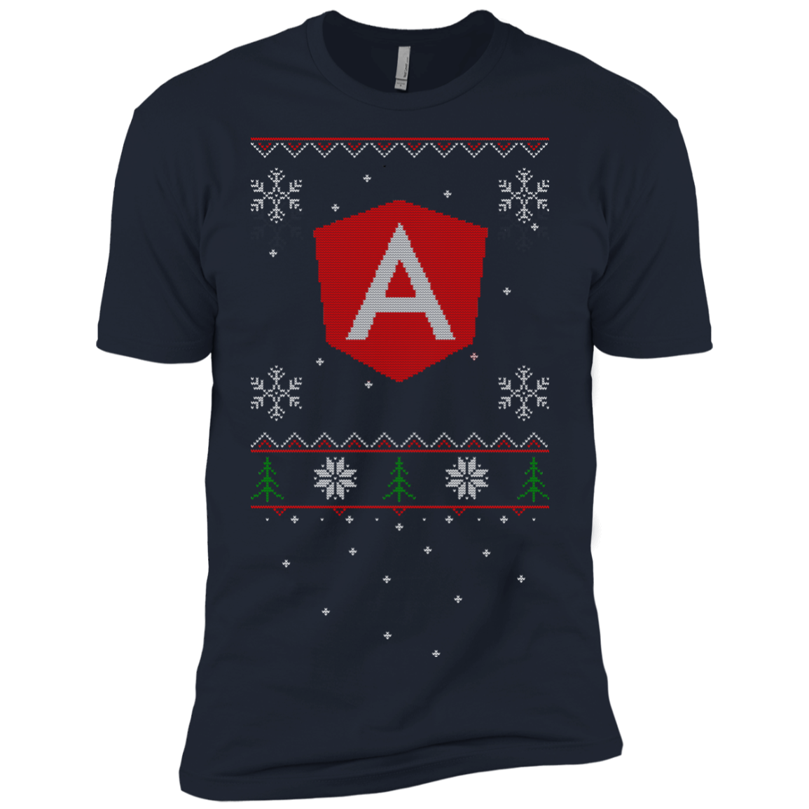Angular Programming Ugly Sweater Premium Christmas Holiday T-Shirt - Bitcoin & Bunk