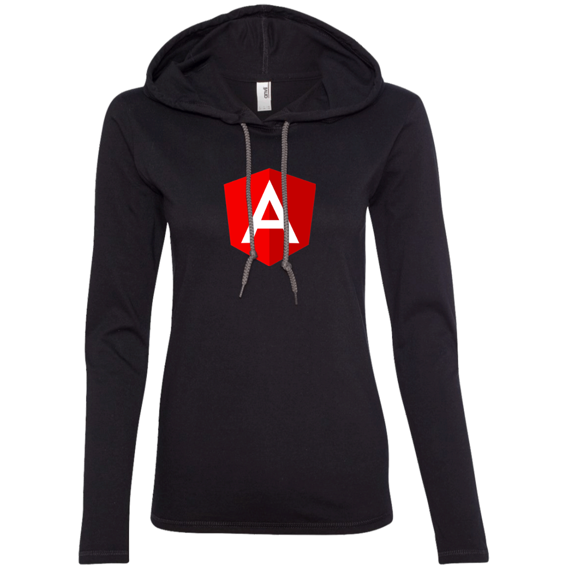 Angular Programming Authentic Women's Long Sleeve Hooded Shirt - Bitcoin & Bunk