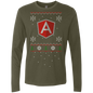 AngularJS Programming Ugly Sweater Premium Long Sleeve Christmas Holiday Shirt - Bitcoin & Bunk