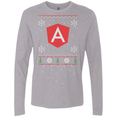 Angular Programming Ugly Sweater Premium Long Sleeve Christmas Holiday Shirt - Bitcoin & Bunk