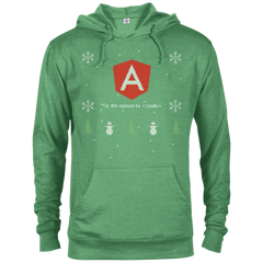 Angular Programming 'Tis The Season To Code Ugly Sweater Holiday Comfort-Fit Hoodie - Bitcoin & Bunk